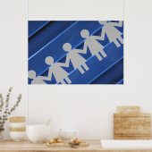 Nahe Papierkettenpuppen Poster (Küche)