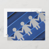 Nahe Papierkettenpuppen Postkarte (Vorne/Hinten)