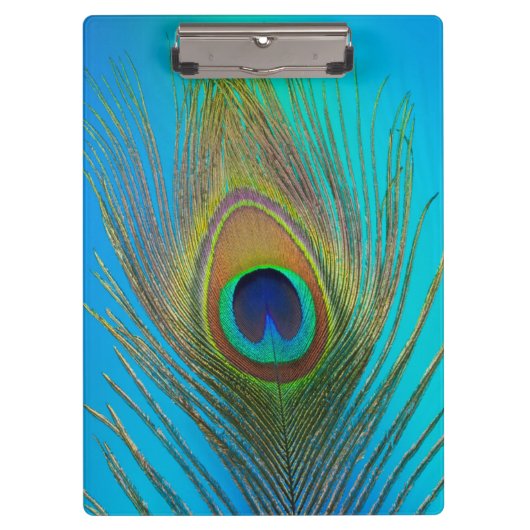 Nahe Pfauenfeder Klemmbrett (Vorderseite)