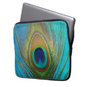 Nahe Pfauenfeder Laptopschutzhülle (Vorderseite Links)
