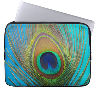 Nahe Pfauenfeder Laptopschutzhülle