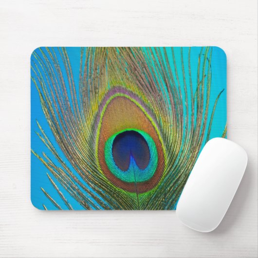 Nahe Pfauenfeder Mousepad (Mit Mouse)