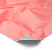 Nahe, rosa Falte mit Papier p Poster (Ecke)