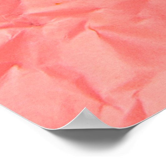 Nahe, rosa Falte mit Papier p Poster (Ecke)