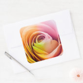 Nahe Rose Petals Quadratischer Aufkleber (Umschlag)