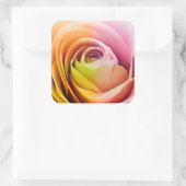 Nahe Rose Petals Quadratischer Aufkleber (Tasche)