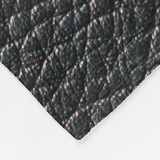 Nahe schwarze Ledertextur und Hintergrund Fleecedecke (Ecke)