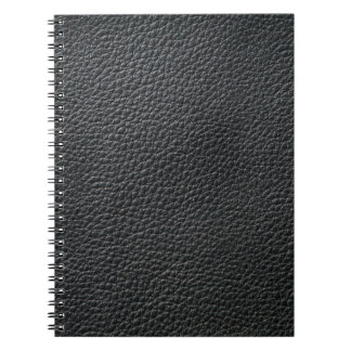 Nahe schwarze Ledertextur und Hintergrund Notizblock