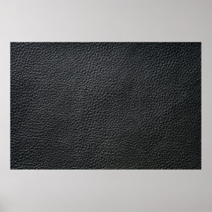 Nahe schwarze Ledertextur und Hintergrund Poster