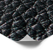 Nahe schwarze Ledertextur und Hintergrund Poster (Ecke)