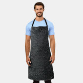 Nahe schwarze Ledertextur und Hintergrund Schürze (Getragen)