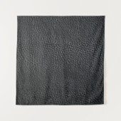 Nahe schwarze Ledertextur und Hintergrund Wandteppich (Vorderseite (Horizontal))