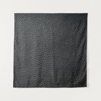 Nahe schwarze Ledertextur und Hintergrund Wandteppich