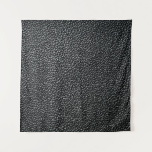 Nahe schwarze Ledertextur und Hintergrund Wandteppich (Vorderseite)