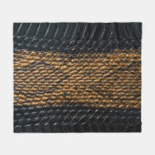 Nahe schwarze Schlangenhautextur Fleecedecke (Vorderseite (Horizontal))