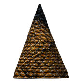 Nahe schwarze Schlangenhautextur Partyhütchen (Rechts)