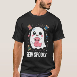 Nähe spookig süße Mädchen-Geist lustig Nähen Hallo T-Shirt