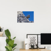 Nahe Steine machen einen alten Maya Poster (Heimbüro)
