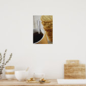 Nahe Tasse Kaffee mit Keksen Poster (Küche)