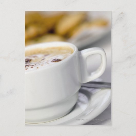 Nahe Tasse Kaffee Postkarte (Vorderseite)