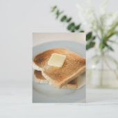Nahe Toasten mit Butter auf Teller Postkarte (Stehend Vorderseite)