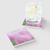 Nahe Tulpenbildung Steinuntersetzer (Seitenansicht)