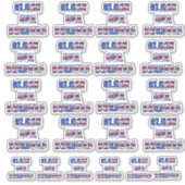 NAHE UNSERE GRENZEN Rot-Weiß-blaue Sterne & Streif Aufkleber (Vorderseite)