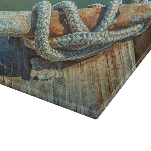 Nahe Verlegung von Schiffsbesatzung und Seil Schneidebrett (Ecke)