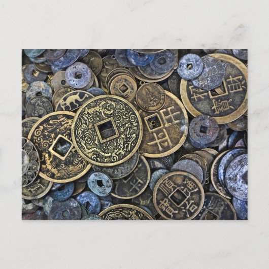 Nahe vietnamesische Münzen Postkarte (Vorderseite)