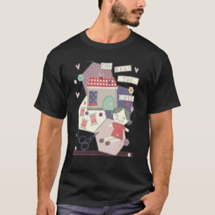 Nähe Vintage Nähen Abwasserkanal Näherin Liebe Rag T-Shirt