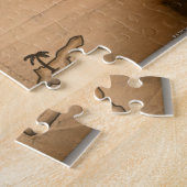 Nahe Weltkarte mit Schiffsroute Puzzle (Seite)