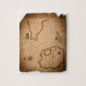 Nahe Weltkarte mit Schiffsroute Puzzle (Vertikal)