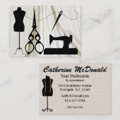 Nähen 1A / Mode / Seamstress Visitenkarte (Vorne/Hinten)
