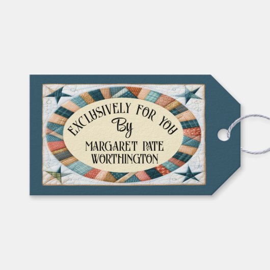 Nähen/Beenden der Visitenkarte Geschenkanhänger (Vorderseite (Horizontal))