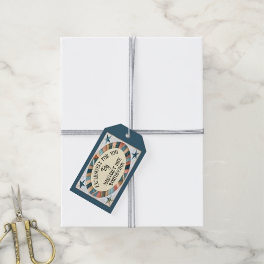 Nähen/Beenden der Visitenkarte Geschenkanhänger (Mit Garn)