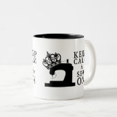 Nähen • Behalten Sie Ruhe, an zu nähen • Handwerk Zweifarbige Tasse (VorderseiteRechts)