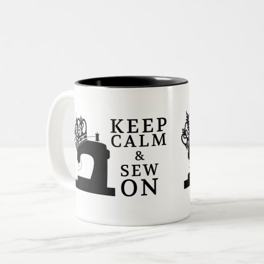 Nähen • Behalten Sie Ruhe, an zu nähen • Handwerk Zweifarbige Tasse (Vorderseite Links)