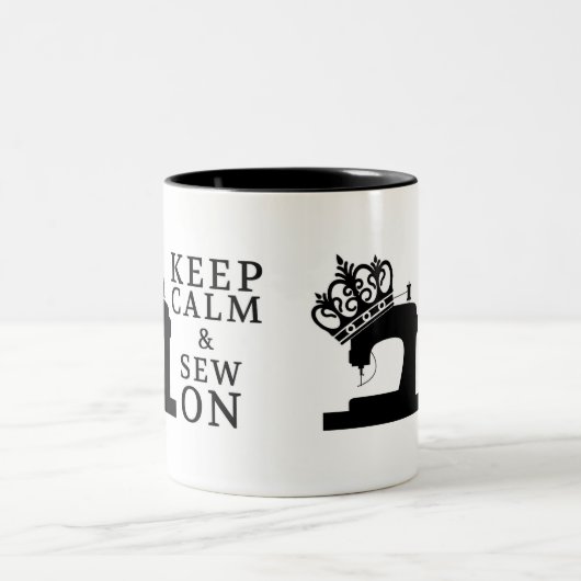 Nähen • Behalten Sie Ruhe, an zu nähen • Handwerk Zweifarbige Tasse (Mittel)