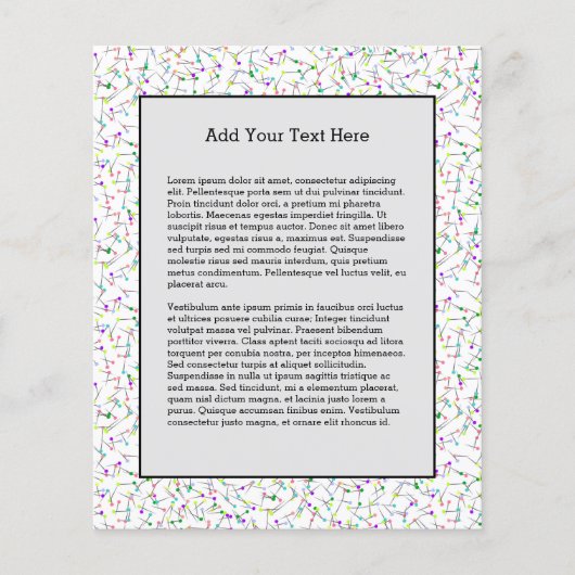 Nähen Buttone Weißer Dressmaker Seamstress Schneid Flyer (Vorne)