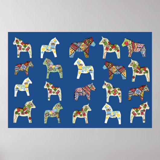 Nähen Dala Horses Poster (Vorne)