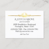 Nähen der Business Card des Seamstress Designers Telefonnummerkarte (Rückseite)