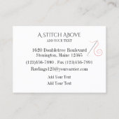 Nähen der Business Card des Seamstress Designers Telefonnummerkarte (Rückseite)