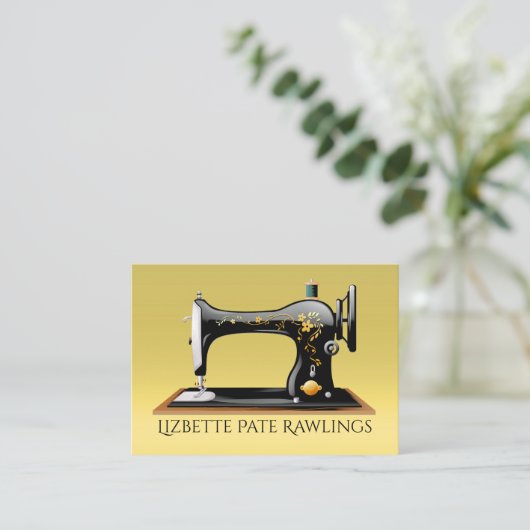 Nähen der Business Card des Seamstress Designers Telefonnummerkarte (Stehend Vorderseite)