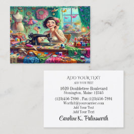 Nähen der Business Card des Seamstress Designers Telefonnummerkarte