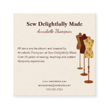 Nähen der Creative Business Card