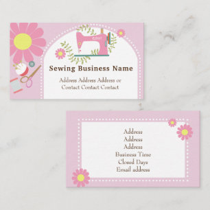 Nähen der dunkelrosa Visitenkarte