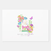 Nähen der Flachbandmonogramm weiß Geschenkpapier Set (Vorderseite)