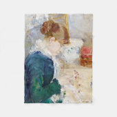 Nähen der Frau, Berthe Morisot Fleecedecke (Vorderseite)