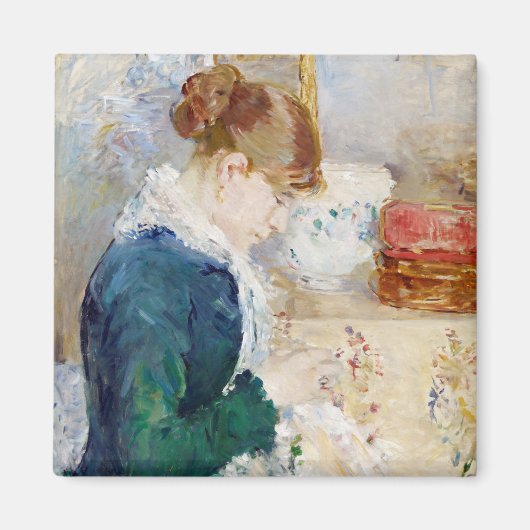 Nähen der Frau, Berthe Morisot Magnet (Vorne)