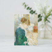Nähen der Frau | Berthe Morisot Postkarte (Stehend Vorderseite)